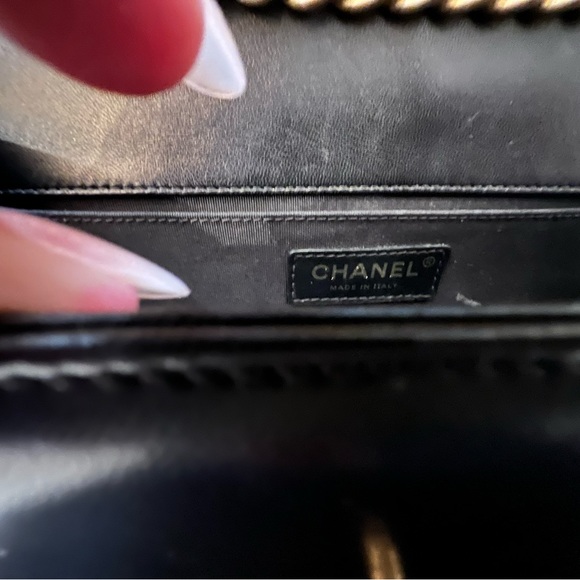 SOLD ‼️ 
Chanel med boy bag black with gold hardware pristine condition - Picture 2 of 6